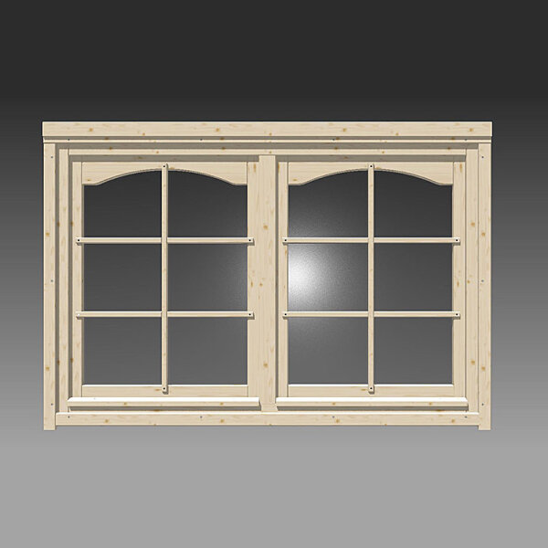 Doppelfenster mit Rundbogen 1530x990mm